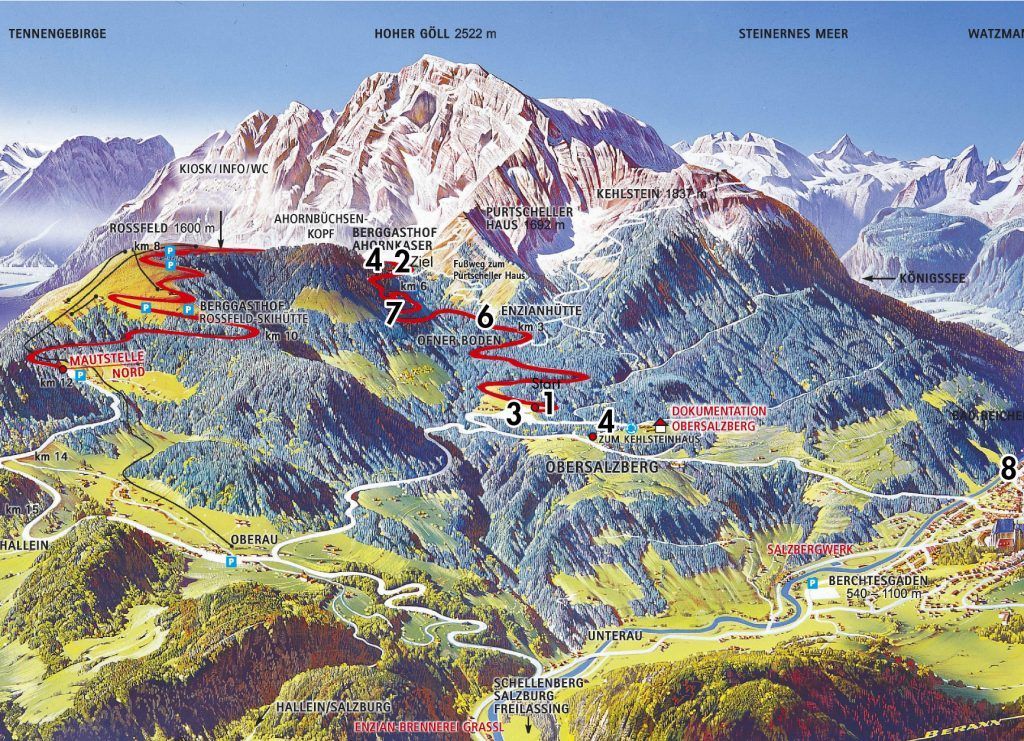 Panoramaplan Internationaler Edelweiß-Bergpreis Roßfeld Berchtesgaden